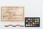 Etikett zu Bronzegürtelhaken (NHMW-PRAE-024530)